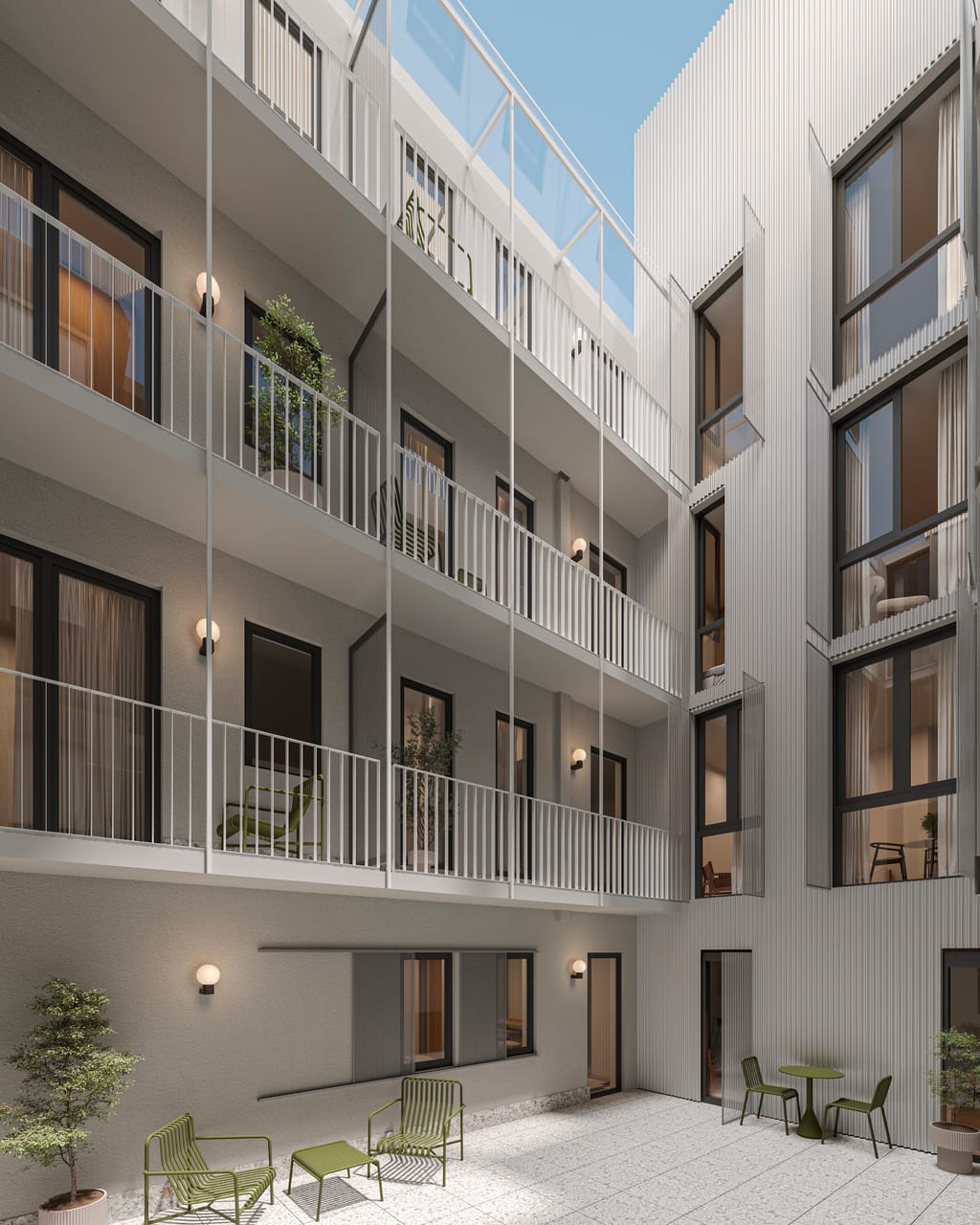 Cassa Lucía — Patio interior